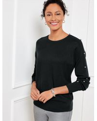 Talbots - Wool Blend Button Dolman Sweater - Lyst