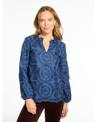 Talbots - Floret Medallion Embroidered Top - Lyst