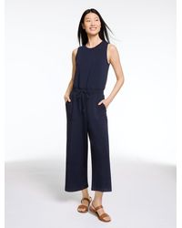 Talbots - Airknit Stretch Wide Crop Jumpsuit Dress - Lyst