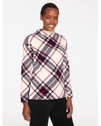Talbots - Classic French Terry Mockneck Pullover Sweater - Lyst