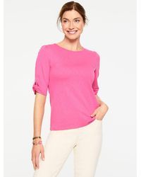Talbots - Elbow Sleeve Knot Top - Lyst
