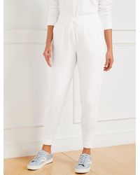 Talbots - Modal French Terry Classic Embroidered Crest Jogger Pants - Lyst