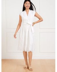Talbots - Tie Waist Midi Dress - Lyst