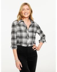 Talbots - Metallic Flannel Modern Classic Shirt - Lyst