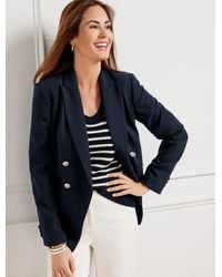 Talbots - Tailored Stretch Double Breasted Blazer - Lyst