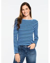 Talbots - Ribbed Bateau Neck T-shirt - Lyst