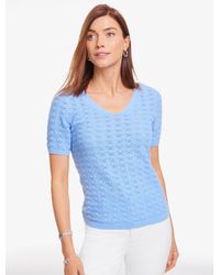 Talbots - Short Sleeve V-neck Pullover Sweater - Lyst