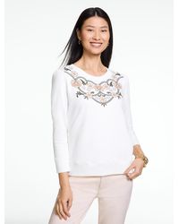 Talbots - Three-quarter Sleeve Crewneck Sweatshirt - Lyst