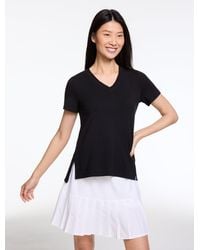 Talbots - Supersoft Jersey Short Sleeve V-neck T-shirt - Lyst