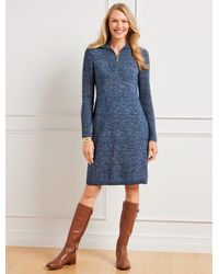Talbots - Zip Collar Sweater Dress - Lyst