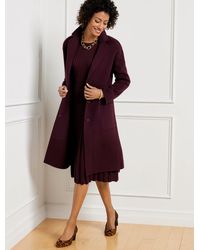 Talbots - Double Face Wool Blend Duster Cardigans - Lyst