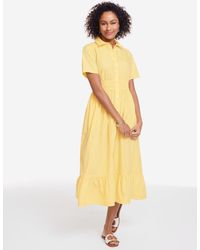 Talbots - Poplin Flounce Shirtdress - Lyst