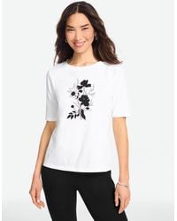 Talbots - Elbow Sleeve Crewneck T-shirt - Lyst