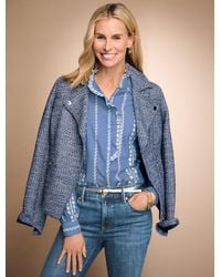 Talbots - Misty Tweed Moto Jacket - Lyst