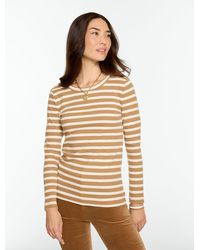 Talbots - Ribbed Long Sleeve Crewneck T-shirt - Lyst