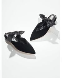 Talbots - Portia Bow Velvet Mules - Lyst