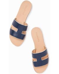 Talbots - Hannah Vachetta Leather Slides - Lyst