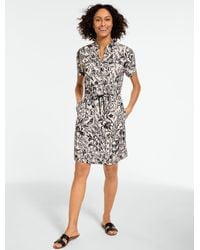Talbots - Lightweight Woven Stretch Half Zip Dress - Lyst