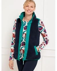 Talbots - Reversible Sherpa Puffer Vest - Lyst