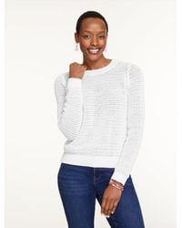 Talbots - Open Stitch Crewneck Sweater - Lyst