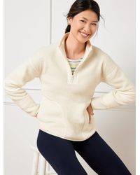 Talbots - Cozy Sherpa Half-zip Pullover Sweater - Lyst