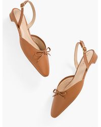 Talbots - Shelby Nappa Slingback Flats - Lyst