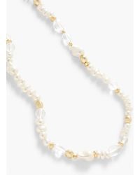 Talbots - Pearl & Crystal Beaded Necklace - Lyst