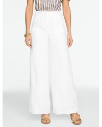 Talbots - Linen Wide Leg Trousers - Lyst