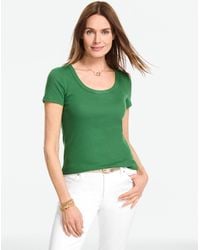 Talbots - Ribbed Scoop Neck T-shirt - Lyst
