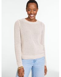 Talbots - Open Stitch Crewneck Sweater - Lyst