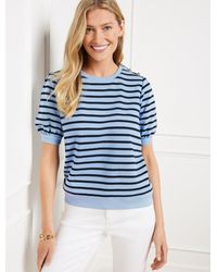 Talbots - Button Shoulder Crewneck Sweatshirt - Lyst
