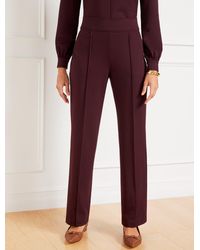 Talbots - Passport Ponte Pintuck Straight Leg Pants - Lyst