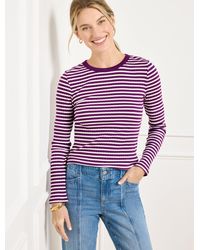 Talbots - Ribbed Crewneck T-shirt - Lyst