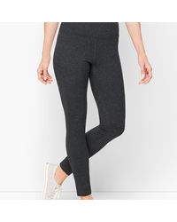 Talbots Textured Slip Pocket Leggings - Black