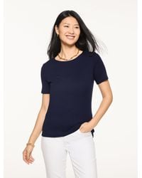 Talbots - Pima Cotton Crewneck T-shirt - Lyst