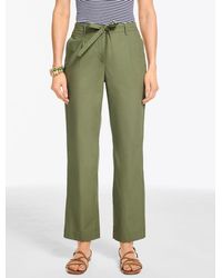 Talbots - Poplin Straight Ankle Pants - Lyst