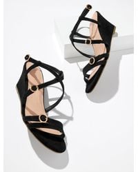 Talbots - Royce Strappy Wedge Suede Sandals - Lyst