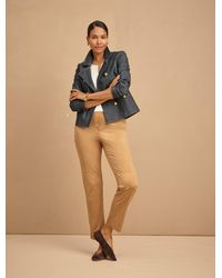 Talbots - Faux Suede Tapered Ankle Pull-on Pants - Lyst