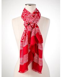 Talbots - Block Floral Geo Scarf - Lyst