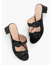 Talbots - Millie Straps Vachetta Block Heel Sandals - Lyst