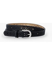 Talbots - Perforated Leather Belt - Lyst
