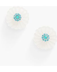 Talbots - Carved Floral Stud Earrings - Lyst