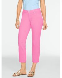 Talbots - Straight Crop Lightweight Jeans - Lyst