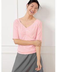 Talbots - Supersoft Jersey V-neck Raglan T-shirt - Lyst