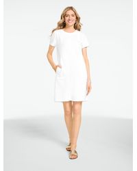Talbots - Floral Jacquard Terry Dress - Lyst