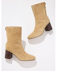 Talbots - Aster Flare Block Heel Booties - Lyst