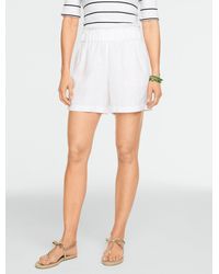 Talbots - Washed Linen Pull-on Shorts - Lyst