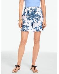 Talbots - Washed Linen Pull-on Shorts - Lyst