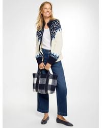 Talbots - Frosty Fair Isle Full-zip Cardigan Sweater - Lyst