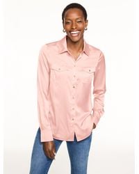 Talbots - Soft Satin Charmeuse Shirt - Lyst